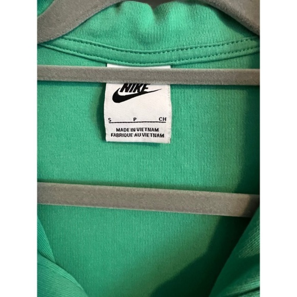 Nike Sportswear‎ Women Green Ribbed Cropped Polo Shirt DV7884-363 Mens S - Picture 2 of 7